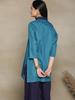 LetsDressUp Teal CottonSlub V-Neck Top for Women | XS to 8XL | Plus Size Tops for Women | Stylish Ethnic Tops | Printed Tops | Casual & Office Wear | view 4