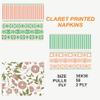 Claret 2-Ply Printed Table Napkins, Multi Design and Colors, 50 Sheets per Pack, 3 Packs, 30x30 cm - Soft, Absorbent, Napkins for Daily Use, Dining, Parties, Events and Special Occasions view 2