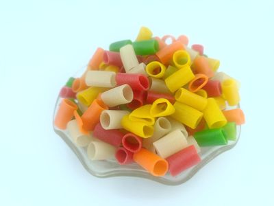 advancedestore multi colour ring shaped papad/Ring Size Colourful Papad Ready to Fry Snack | Multicolour Fry Item Small Pipes 3D Papad Fryums 400g