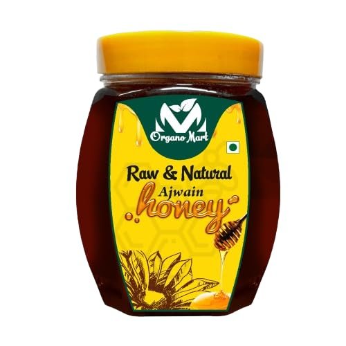 Ajwain Honey  Pure Raw Honey with Ajwain Seeds  Natural Immunity Booster, Supports Digestion, High Antioxidant Content, Cold & Cough Relief, 100% Organic, (1 Kg)
