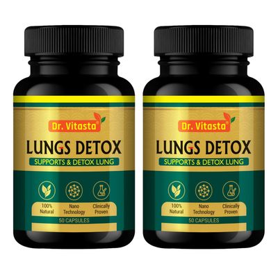Dr. Vitasta Lungs Detox Supplement | 100% Natural Nano Technology | Supports and Detox Lungs (50 Capsules) (2)