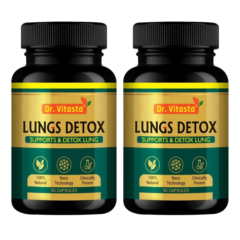 Dr. Vitasta Lungs Detox Supplement | 100% Natural Nano Technology | Supports and Detox Lungs (50 Capsules) (2)