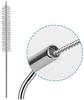 Azinoor Reusable Stainless Steel Straws for Drinking with Brushes 8.5 Inches BPA-Free Metal, Thick, Long (2 Bent + 2 Straight +1 Brush) view 3