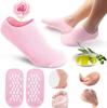 ABTER-Anti Crack Half-LengthSPA GEL SOCKS Foot Protector Moisturizing Socks for Men & Women Heel Pain Relief Crack Repair, Natural Oil & Vitamin E Gel Socks Foot-Care for Dry Cracked Feet- Multicolour (MULTICOLOUR, FREE SIZE) view 1