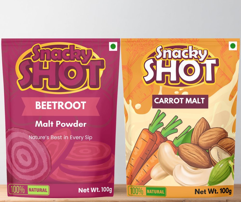 Daily Wellness Duo: Beetroot & Carrot Malt Powder Combo | 100g Each