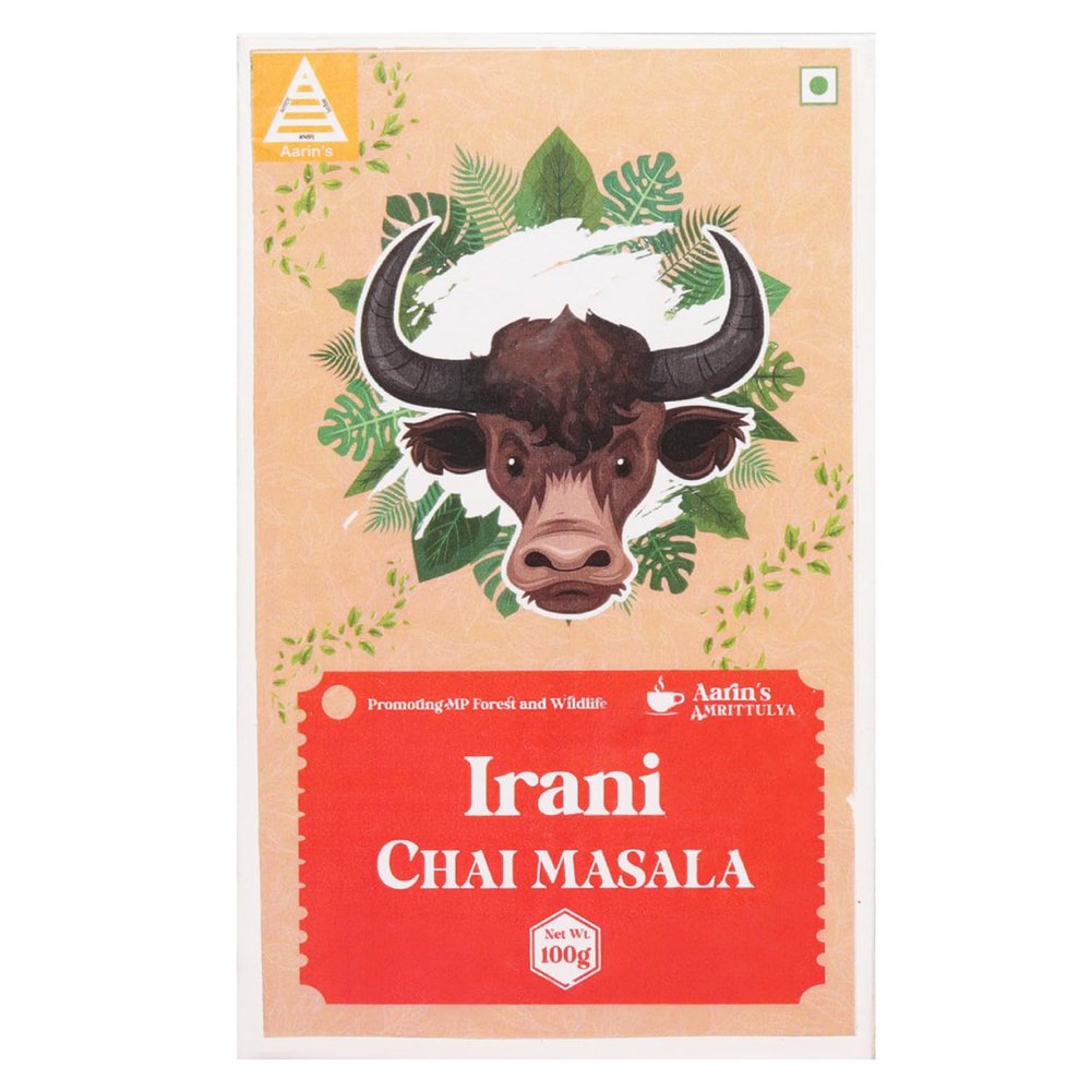 Aarin's Amrittulya Irani Chai Masala A Blend of 11 Assorted Spices Predominantly Saffron to Give A Kick Flavour to Your Tea - 100 Grams