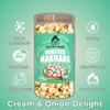 Ajji's Nut Magic Roasted Makhana Cream & Onion Delight | Flavored Healthy & Crunchy Snacks | Puffed Kernels Fresh Fox Nuts, Ready to Eat | Roasted Flavored Makhana Mix lotus seeds | Savory Snack, Crunchy & Flavorful (Pack of 1)-70g view 4