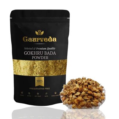Gaurveda Gokhru Bada Powder - Tribulus Terrestris Seeds Powder - Small Caltrops Pdr. - Pure & Natural (1 Kg.)