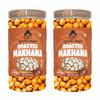 Ajji's Nut Magic Roasted Makhana Chilli Garlic Fusion | Flavored Healthy & Crunchy Snacks | Puffed Kernels Fresh Fox Nuts, Ready to Eat | Roasted Flavored Makhana Mix lotus seeds | Savory Snack, Crunchy & Flavorful (Pack of 2)-140g view 1