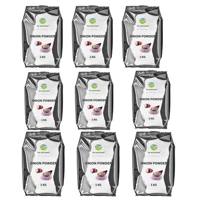 VM Biofarms Onion Powder | All-Natural Dehydrated Onion Powder for Cooking, Seasoning & Flavor Enhancement | Pack of 9x1KG Each