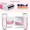 Crotomak 2 in 1 Women's Painless Shaver Rechargeable Double Razor For Hair Wet & Dry Bikini Line Trimmer, Under Arms & Legs (Pink & White) view 2