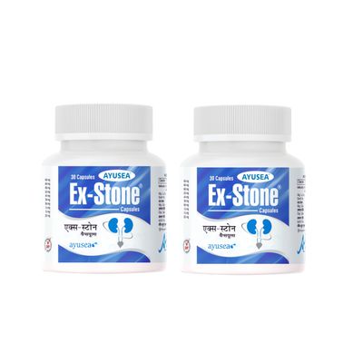 AYUSEAEXSTONE Ayurvedic 30 capsules for stones in Kidney (Pack of 2)