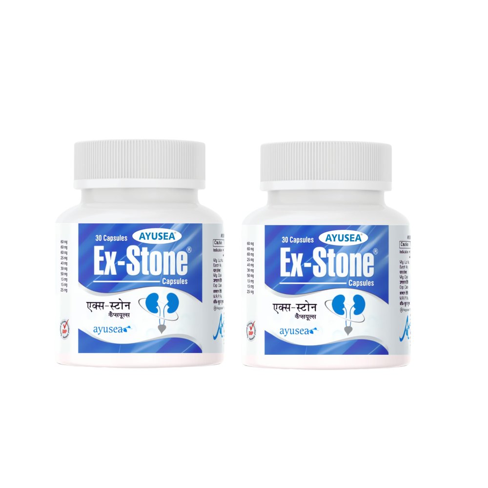 AYUSEAEXSTONE Ayurvedic 30 capsules for stones in Kidney (Pack of 2)