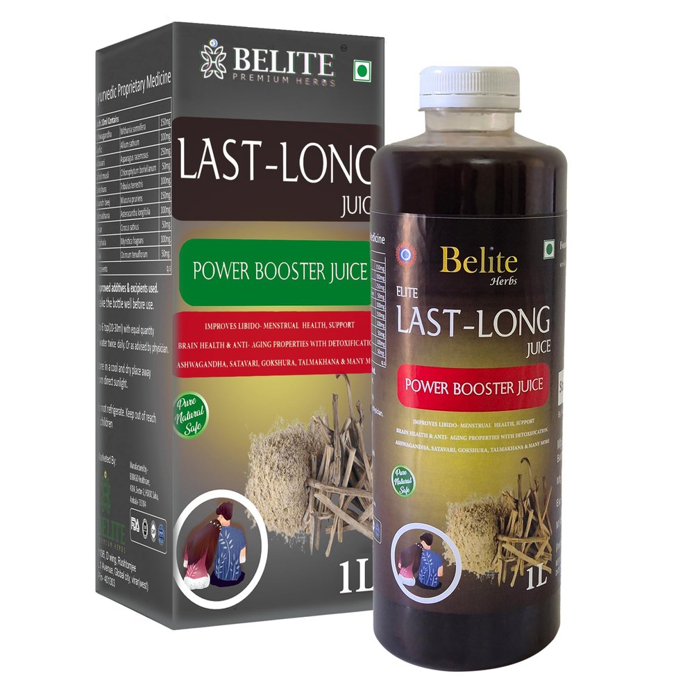 BELITE Last-Long Juice - Herbal Blend For Stamina Strength & Vitality juice | Improves Energy & Reproductive Health | 1 Liter - Health drink