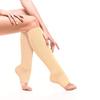 Compression Below Knee Open - toe 4 way stretch Socks Support Prevent Varicose Knee pain relief Veins Stocking Calf & Knee support For Men and Women. (BEIGE, XXXL) view 1