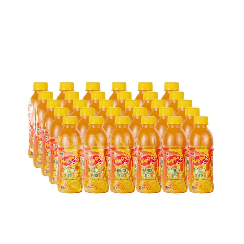 Bindu Sipon Delightful Mango Fruit Flavoured Refreshing Summer Drink- 250 Ml Pet Bottle (Pack of 30)