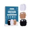 EcommerceHub Reusable Washable Underarms Sweat Pads, Breathable, Odor-blocking,Anti-stain, Long-lasting Sweat Protectors Underarm Pads, 3 Pair (Black,Brown,White) view 1