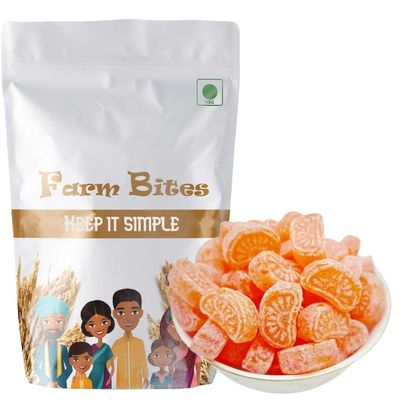 Farm Bites - Candy Crew Orange Candy | Narangee | SantraToffee | No Transfat | Sweet Toffee | Narangee Candy - 1 KG