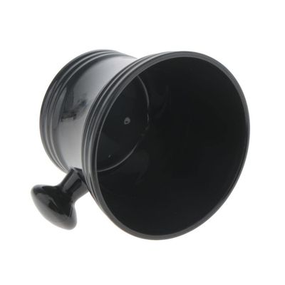Black ABS Men's Shaving Mug Bowl Barber Beard Shave Brush Soap Mug Cup