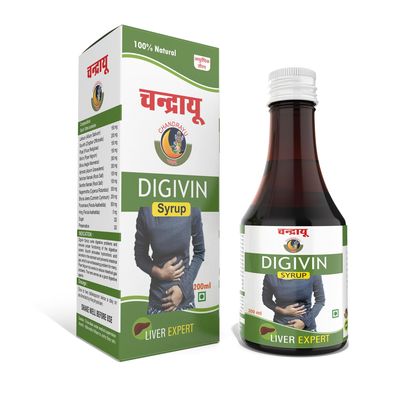 Chandrayu Digivin Herbal Syrup For Liver Detox - Healthy Tonic With Herbal Properties | Helps To Improved Digestion & Better Appetite | Herbal Tonic | Can Enhanced Liver Health - 200ml
