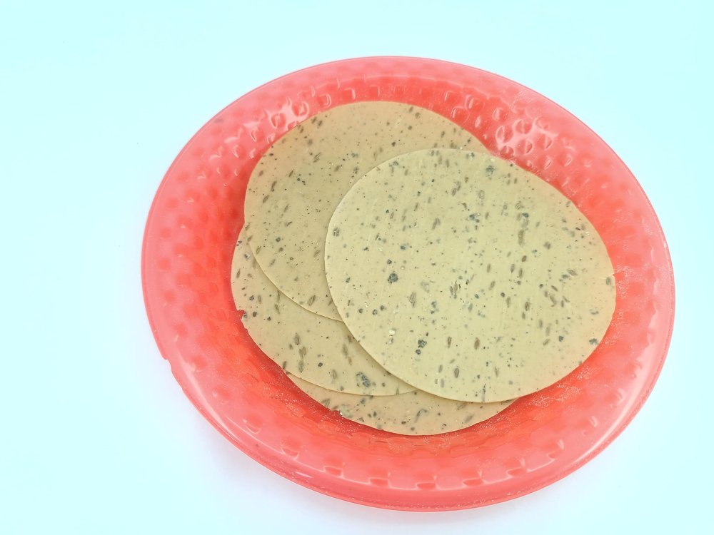 advancedestore masala papad with jeer and pepper/Homemade Jeera,pepper Papad/Crunchy ready to fry papad 200g