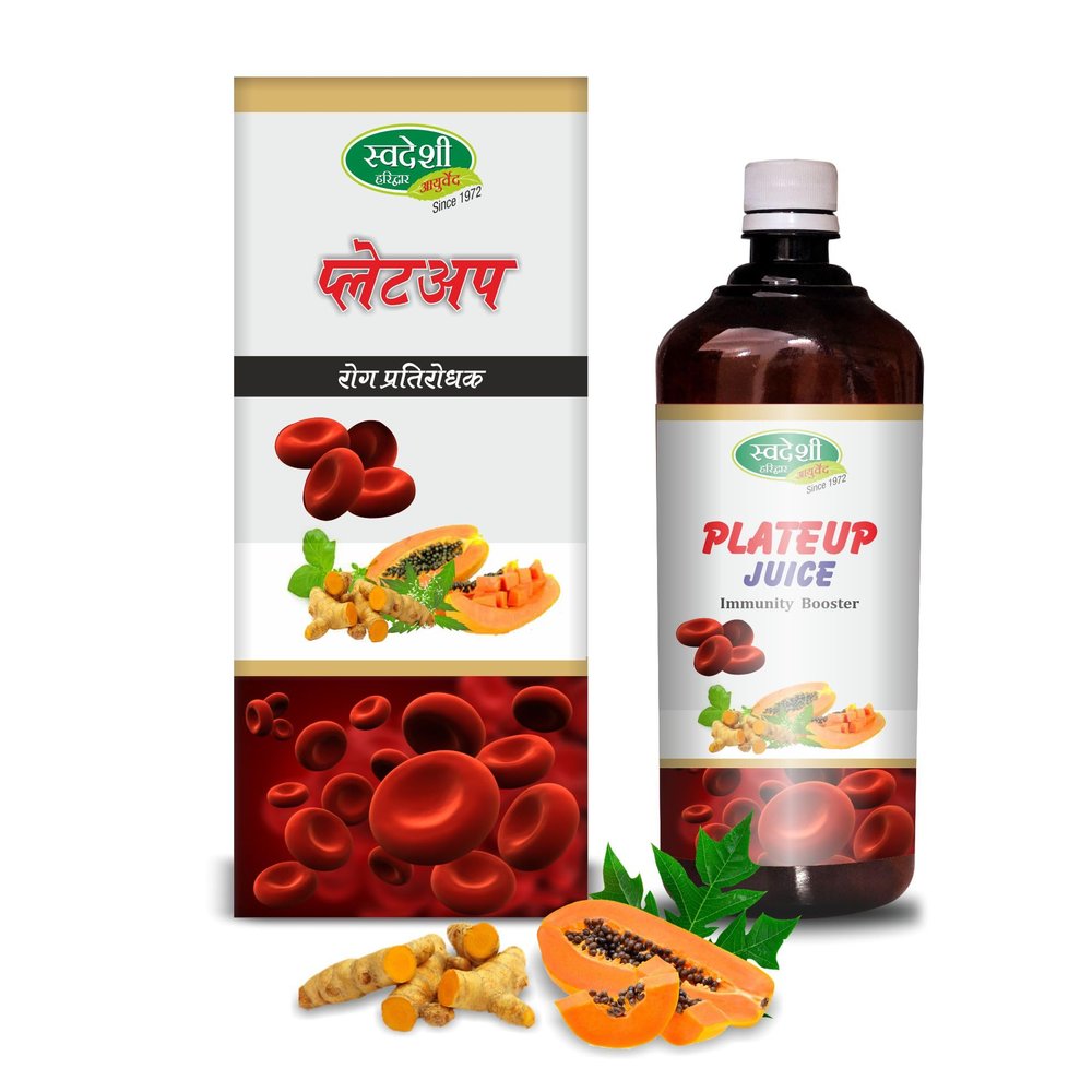 Swadeshi Ayurved Plate Up Juice - Immunity Booster & Natural Blood Purifier | Promotes Healthy Platelet Count & Liver Health | Helps in Dengue, Typhoid & Viral Fevers - 400ml