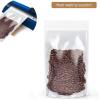 DNY Zip Lock Stand Up Pouches 50 PCS  250g Transparent Food Grade Resealable Bags | Airtight Leakproof Storage Pouches for Snacks, Dry Fruits, Spices, Coffee & Multi-Purpose Storage view 4
