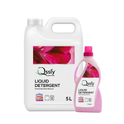 Qssiy liquid detergent 6 Liter | Laundry Liquid For Fabric Care | liquid detergent for Top Load and Front Load Washing Machine | Balanced PH, Non-toxic, 5+1 Liter (Lily)