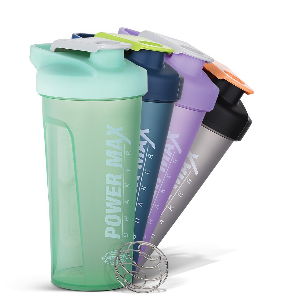 ASIAN Plastowares - Power Max Shaker | Leak-Proof Gym Shaker 750ML | BPA-Free | Sipper for Protein Shakes | Workout | Sports Shaker | Easy-to-Carry | Lightweight & Durable Design | Green, Plastic