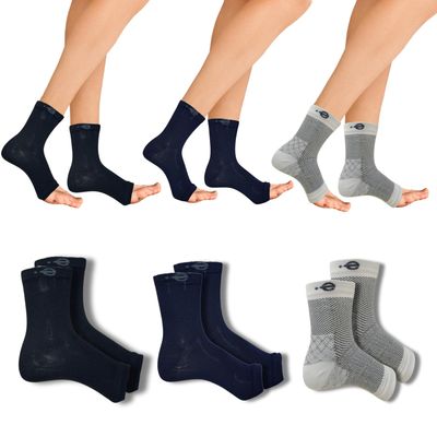 Dirt-Protection Foot Pads with Support Socks | Orthopedic Relief for Heel Pain, Fasciitis & Corns | Diabetic Safe, Unisex
