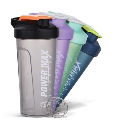 ASIAN Plastowares - Power Max Shaker | Leak-Proof Gym Shaker 750ML | BPA-Free | Sipper for Protein Shakes | Workout | Sports Shaker | Easy-to-Carry | Lightweight & Durable Design | Black, Plastic