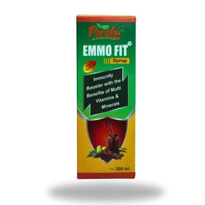 Emmo Fit Herbal Immunity Booster Syrup, 200 ml, with Multi Vitamins and Minerals