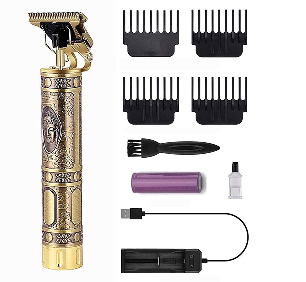 IRQA Beard Trimmer For Men,Trimmer,Professional Hair Clipper,Adjustable Blade Clipper,Trimmer&Shaver For Men,Close Cut Precise Hair Shaving Machine,Body Trimmer T741,Gold