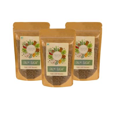 Rasatva Palm Sugar | 100% Natural | Natural Sweetener | No Additives | No Preservatives | Pack of 3 x 200g
