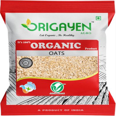 Origayen Agro Oats  400g | 100% Natural Whole Grain | High in Fiber & Protein | Gluten-Free, Cholesterol-Free & Heart-Healthy Breakfast Cereal