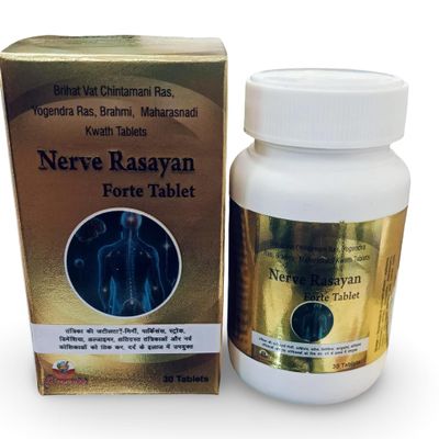Nerve Rasayan Forte - Ayurvedic Tablets | For Neurological complications- Nerve Health & Pain | 30 Tab |
