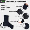 Compression Socks | Bamboo Cotton Open Toe | Women & Men | Plantar Fasciitis Socks for Neuropathy | Arch Support | Ankle & Foot Swelling | Black, Inverted Black, Dot Black | Pack of 3 view 3