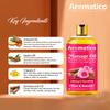 AROMATICO Rose & Sandalwood Relaxing Massage Oil for Luxury Spa - 300ml. Full Body Relaxation, Aromatherapy Body Oil view 2