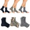 Compression Socks | Bamboo Cotton | Open Toe| Women & Men | Nano Compression Socks for Neuropathy | Arch Support | Ankle & Foot Swelling | Black, Beige, Speckled Grey | Pack of 3 view 1