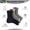 Compression Socks | Bamboo Cotton | Open Toe| Women & Men | Nano Compression Socks for Neuropathy | Arch Support | Ankle & Foot Swelling | Black, Beige, Speckled Grey | Pack of 3 view 2