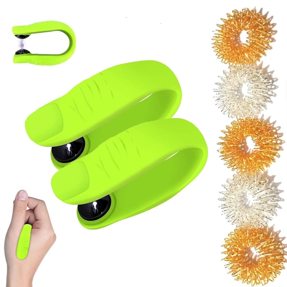 2 PCS Sugar Control Li4 Point, Sugar Control, Accupressure for, Supporting Acupressure Relaxation, Tension Relief and Headache Relief Hand Clip (Green) Finger massage thumb pressure best by pain remove like sinus headaches stress free
