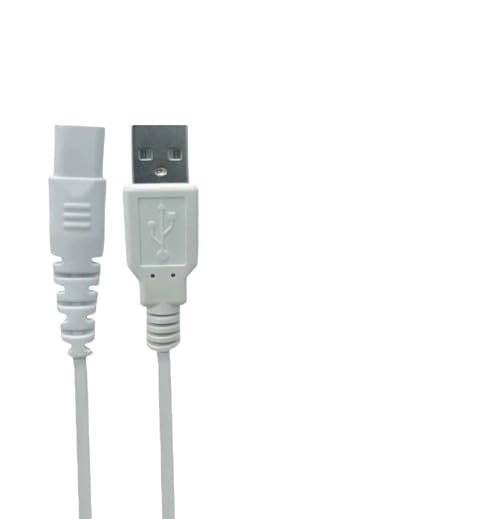 ORACURA USB Charging Cable | Compatible with OC001, OC010, OC100, OCE01, OC150, and OC200 Smart Water Flossers | Fast Charging | Durable Design | White