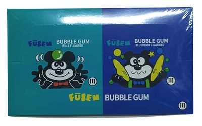Fusen Chewing Gum Strip, Blueberry & Mint Flavor 24 Boxes Each Box Contain 5 Strips (Product of Japan)