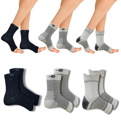 Advanced Heel Support Socks with Arch Compression | Plantar Fasciitis Pain Relief, Dirt Pads Protector, Running-Friendly | Men & Women