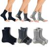 Compression Socks | Bamboo Cotton Open Toe | Women & Men | Plantar Fasciitis Socks for Neuropathy | Arch Support | Ankle & Foot Swelling | Black, Charcoal Trio, Speckled White | Pack of 3 view 1