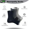 Compression Socks | Bamboo Cotton Open Toe | Women & Men | Plantar Fasciitis Socks for Neuropathy | Arch Support | Ankle & Foot Swelling | Black, Charcoal Trio, Speckled White | Pack of 3 view 2