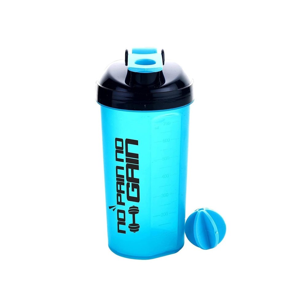 Allcato 700ML Protein Shaker Bottle with Powder Storage 3-Compartment Gym Shake Blender