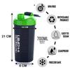 Allcato 700ML Protein Shaker Bottle with Powder Storage 3-Compartment Gym Shake Blender view 4