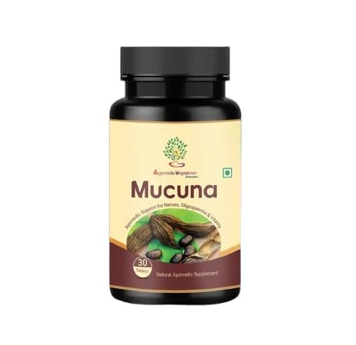 Ayurveda Yogashram Mucuna Ayurvedic Medicine | Support for Nervous & Digestive Health -30 Tablets