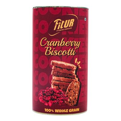 Fitur Cranberry Biscuits Cookies - 170g | Natural Tasty & Healthy Cookies | Crunchy, Gluten-Free, No Maida | Nutrient-Rich, Vegetarian Delight | No Preservatives & Artificial Flavors | Perfect for Snacking & Gifting